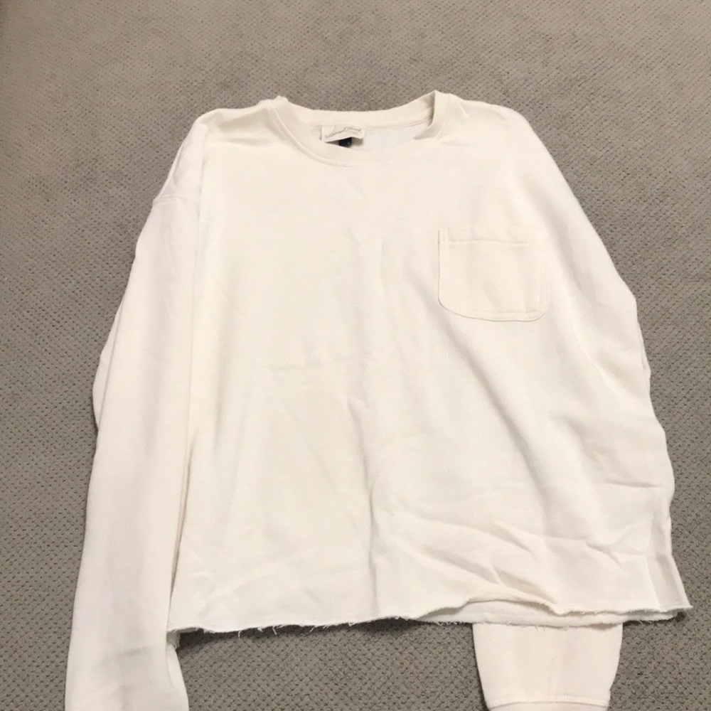 cream crop top
